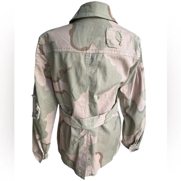 ANTHROPOLOGIE Lida Pink Camouflage Utility Jacket Coat XXS - Picture 3 of 16